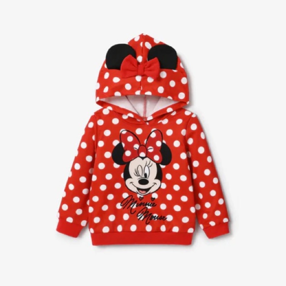 Disney Minnie Mouse Red and White Polka Dot Hoodie